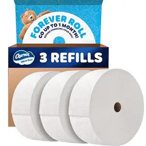Toilet Paper Ultra Soft, 3 Forever Rolls Refill Rolls, 2-ply Bath Tissue, 3 Rolls