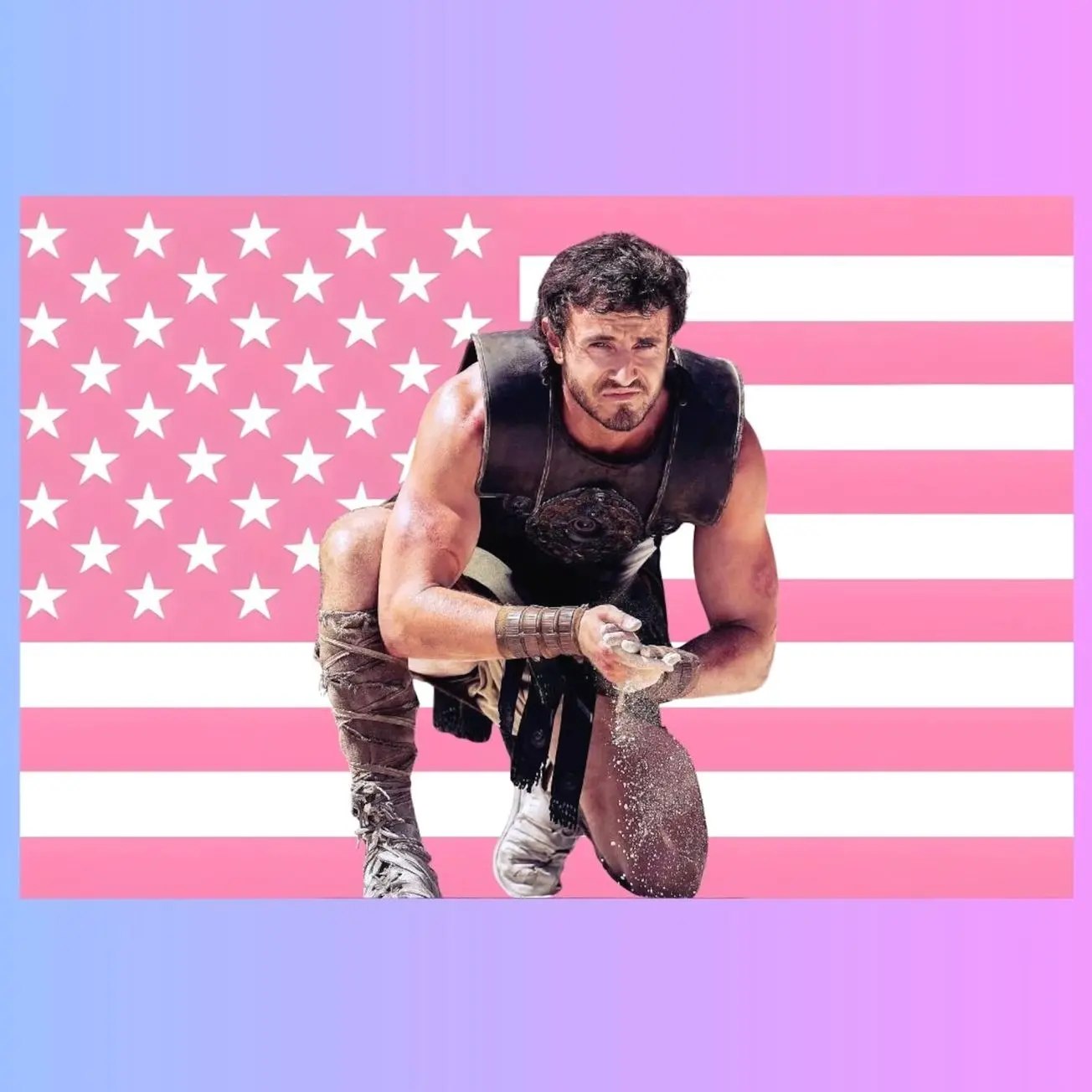Paul Mescal Pink Flag Tapestry | Hollywood Actor Fan Decor | Movie Wall Art | Aesthetic Dorm Room Decor