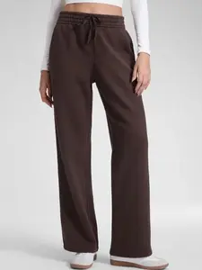 CRZ YOGA Cotton Fleece Lined Sweatpants Women Straight Leg Casual Lounge Sweat Pants for Women