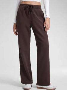 CRZ YOGA Cotton Fleece Lined Sweatpants Women Straight Leg Casual Lounge Sweat Pants for Women