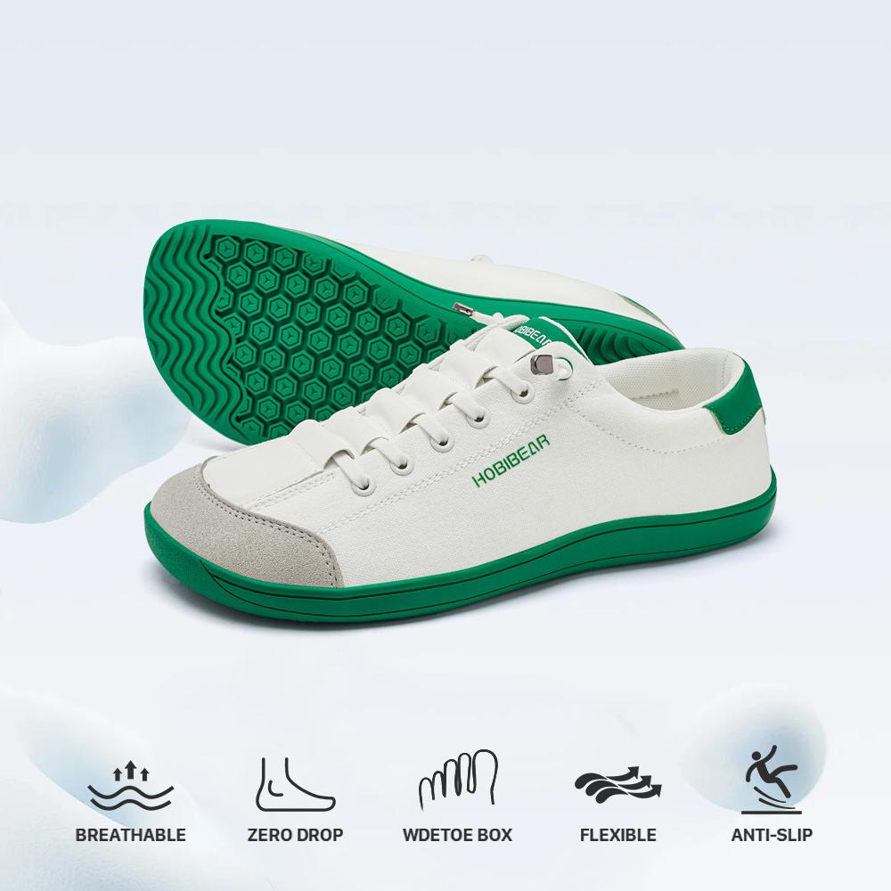 HOBIBEAR Barefoot Minimalist Shoes Womens Mens Zero Drop Wide Width Canvas Slip-on Shoes Fashion Sneaker