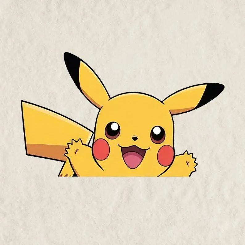 Pikachu Vinyl Peeker Sticker / Decal Vinyl Sticker – Kawaii Vinyl sticker, Gift for lovers Sticker, Decal for Laptop, Water Bottle, Car, Gamer Gift