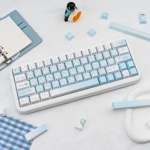 Original Winter Snowman Theme PBT Keycaps Full 5-Sided Sublimation Factory Standard Height for Mechanical Keyboards