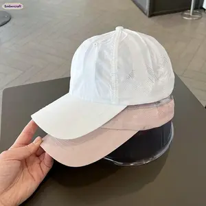 Unisex Quick-Dry Baseball Cap Adjustable, Breathable Lightweight Sun Protection Hat for Adults, Multiple Colors, All Seasons Outdoor Sports Running Accessory