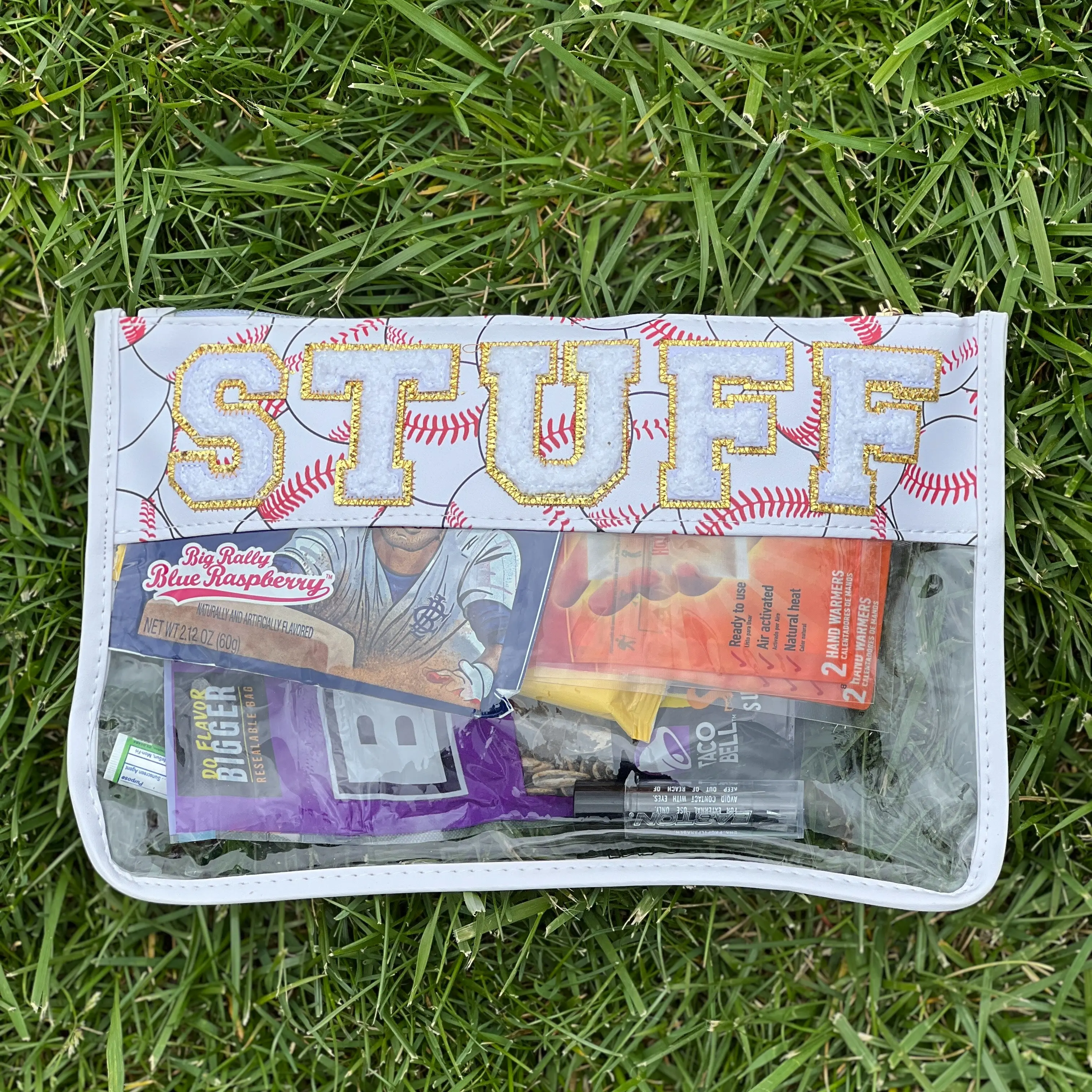 Baseball STUFF Clear Pouch Bag Baseball STUFF Clear Pouch Bag