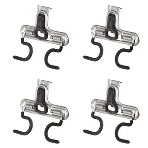 Rubbermaid FastTrack Wall S Hook 2 Handle Tool Storage Organizer Rack (4 Pack)