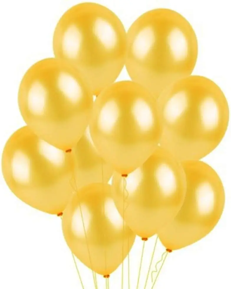 PMLAND 100 Pieces Gold Latex Party Balloons 12 Inches for Party Supplies Event Festival Family Party Decoration Burst Pump Wedding