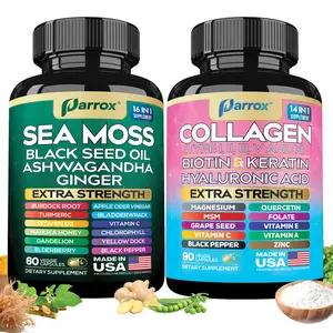 PARROX Radiant Wellness Bundle - Sea Moss & Collagen Multivitamin Power Duo, All-in-One Supplement with Extra Strength Ingredients - Made in USA