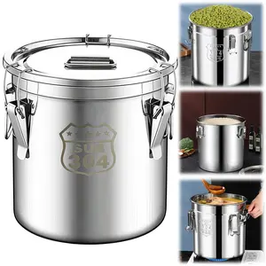 Stainless Steel Airtight Canister - Food Storage Container with Seal Lid