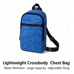 Lightweight Crossbody Chest Bag for Men Women | Water Resistant Sling Bag Spring 2026 Travel Essentials | Large Capacity Shoulder Bag for Hiking Festival Outdoor | Adjustable Strap Gift for Him Her