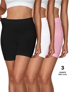 Slip Shorts for Under Dresses Women Anti Chafing Seamless Smooth Elastic Underwear Boyshorts Panties Under Shorts