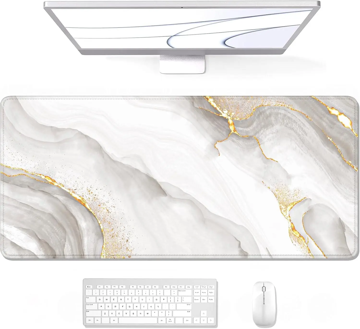 07 White Gold Gray Marble