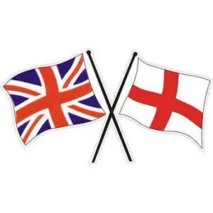 Union Jack & England Car Sticker