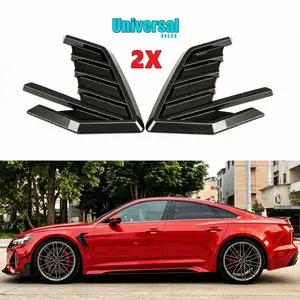 Universal car fender decorative sticker, sporty appearance, fender side emblem, exterior decoration, carbon fiber soft adhesive