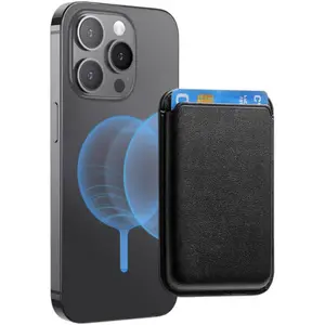 Leather Card Holder Compatible with iPhone 17Pro Max 16 15 14 13 12 Pro Max  Series Upgrade Magnetic Wallets for MagSafe Wallet, RFID Blocking, Leather Magnetic Phone Wallet with Powerful Magnet