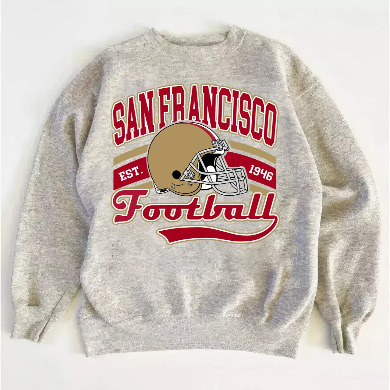 49ers Vintage Football Sweatshirt, Retro Crewneck Game Day Fan Apparel