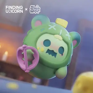 [FINDING UNICORN] ShinWoo Ghost Bear House Series Blind Box Cute Figures Desktop Ornament Collectible Toys Birthday Gifts Decorative Figurine Blindbags Random Surprise Set HEVXKUPEDQ