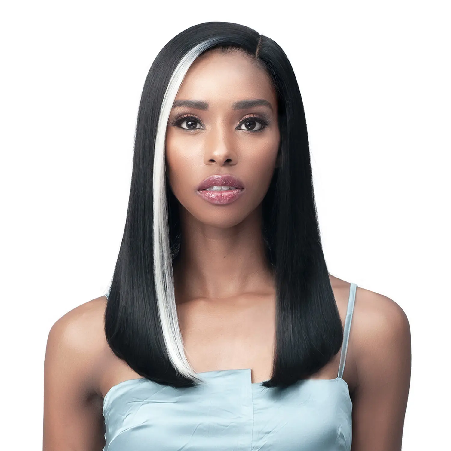 Bobbi Boss Darcie (MLF591) Straight Bob Cut Synthetic Lace Front Wig, Hand-Tied with 5" Deep Part and HD Transparent Lace, Hand Tied Wig, Straight Bob Wigs