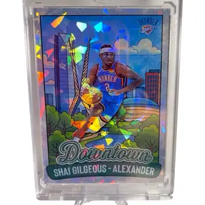 SHAI GILGEOUS ALEXANDER Custom Art Downtown Card Cracked Ice OKC Thunder NBA Collectible Unique Design Card