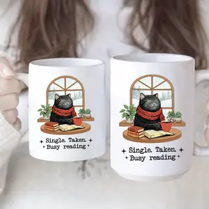 Cat Mom Coffee Mug - Funny Cat Lover Gift for Women Cat Lady