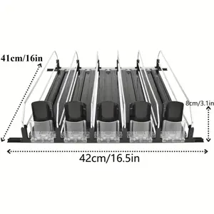 Fridge Soda Can Storage Rack 25 Capacity Self-pushing Width Adjustable Drink Organizer for Beer Water Bottle Dispenser Easy Assembly & Clean Black Holder Set Thanksgiving tableware TikTokShopBlackFriday Christmas Gift