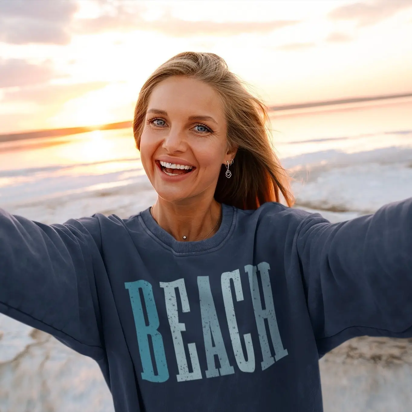Beach Sweatshirt, Preppy sweatshirt, Cute Beach life Sweatshirt, Vacation Sweatshirt, Plus Size Beach Jumper, Beach Life, Gift for her