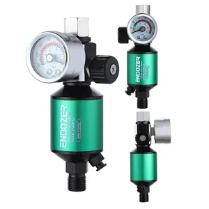 ENDOZER Roll over image to zoom in  G1/4" Inlet and Outlet Air Compressor Filter，with Air Regulator and Inline Air Dryer Oil Water Separator 150 PSI