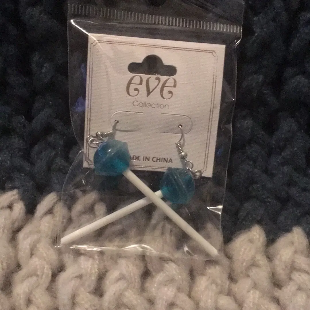 Blue Lollipop Earrings