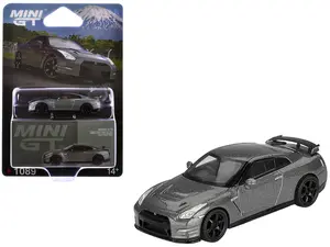 Nissan GT-R Nismo R35 CRS Version RHD Dark Metal Gray Metallic Limited Edition 1/64 Diecast Model Car by Mini GT