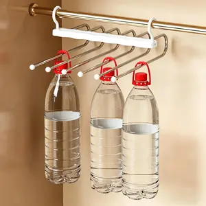 No More Closet Clutter Multi-Layer Foldable Pants Hanger with Non-Slip Wave Bar Magic Clips for Wrinkle-Free Jeans Trousers Organiser