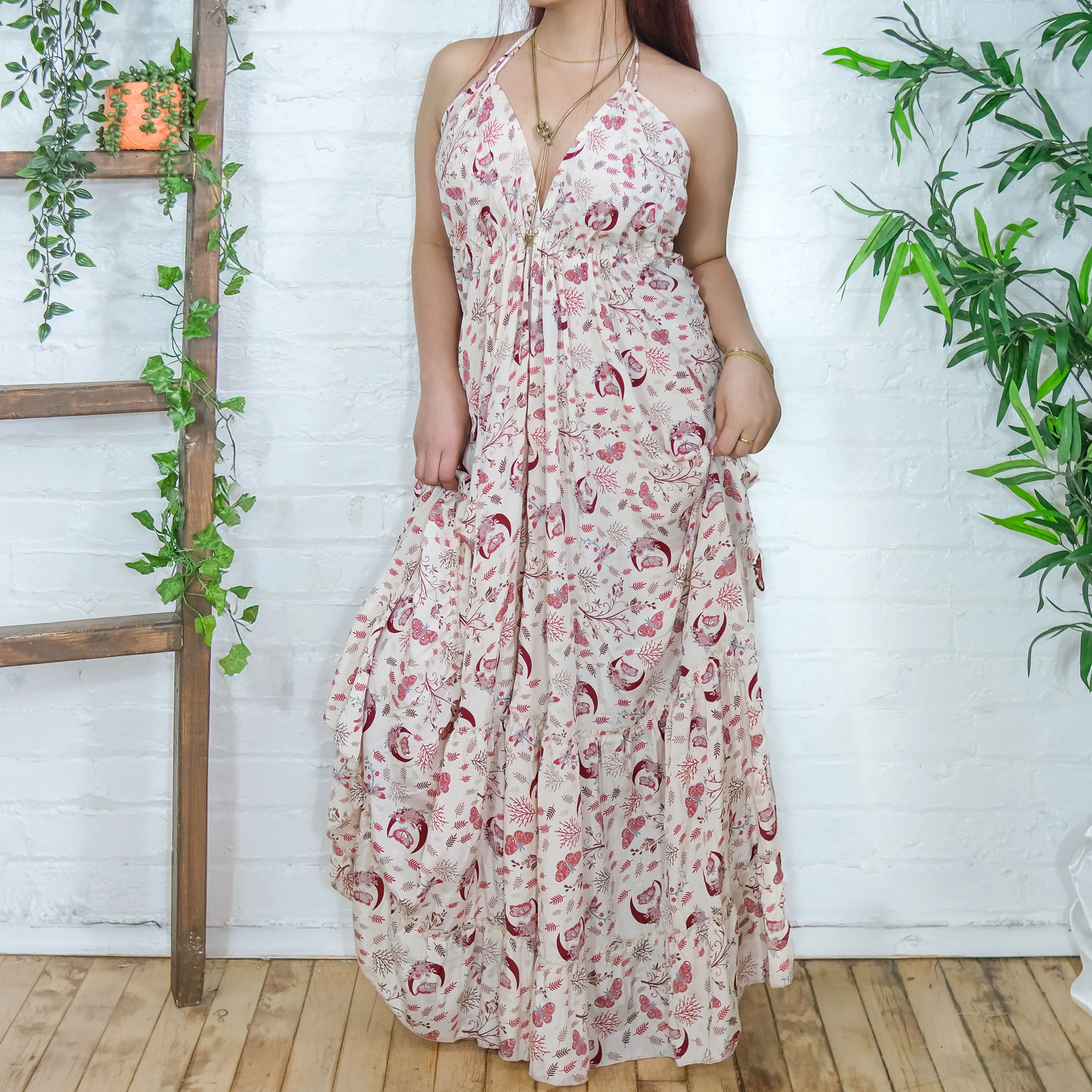 Long Backless Dress, Boho Summer Dress, Flowy Bohemian Maxi dress,  Celestial Whimsical Sleeveless Dress, Festival Fashion, Open Back Dress -  TikTok Shop