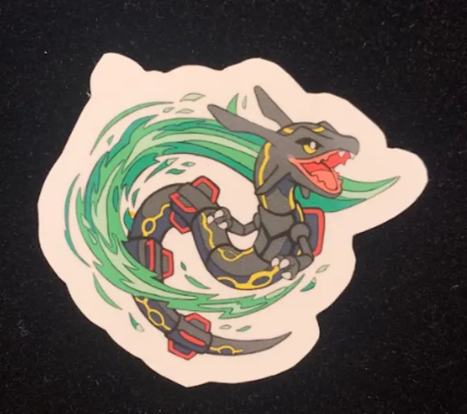 Shiny Rayquaza Vinyl Sticker, Waterproof DIY Scrapbooking & Stamping Decal for Toys & Hobbies