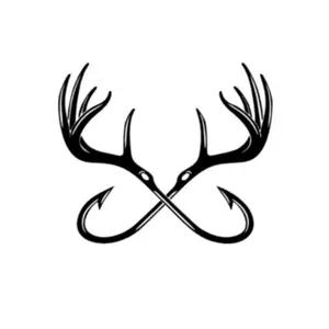 Hunting And Fishing Decal Squatted Truck & Car Decal - Handmade in the US with Weather Resistant Vinyl & Adhesive Backing for Easy Installation
