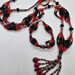 Set de accesorios de Pulseras y Collar de Orisha Elegua, Religión Yoruba