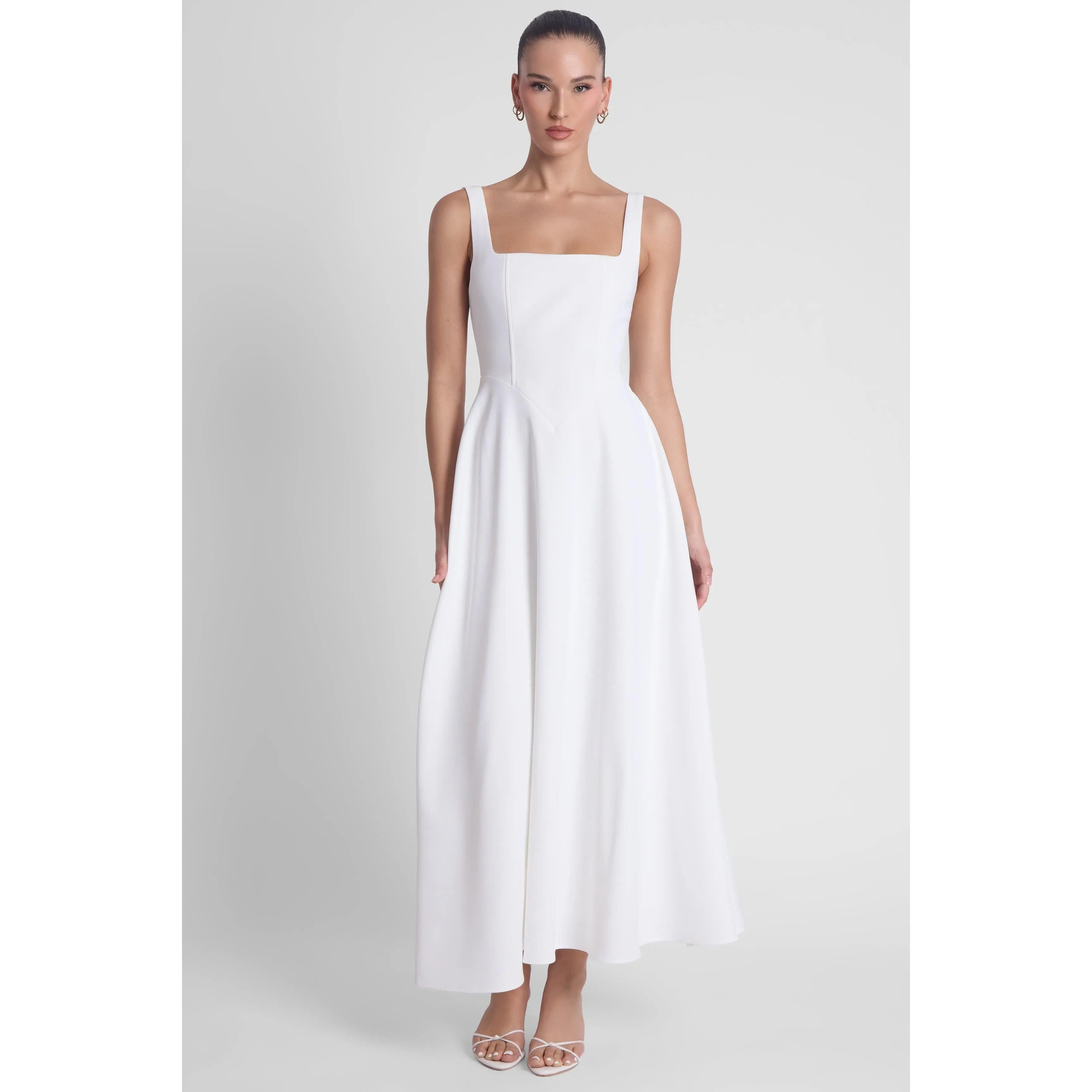 white dress slip Shona Joy - Lustre Lace Slip Mini Dress - Ivory
