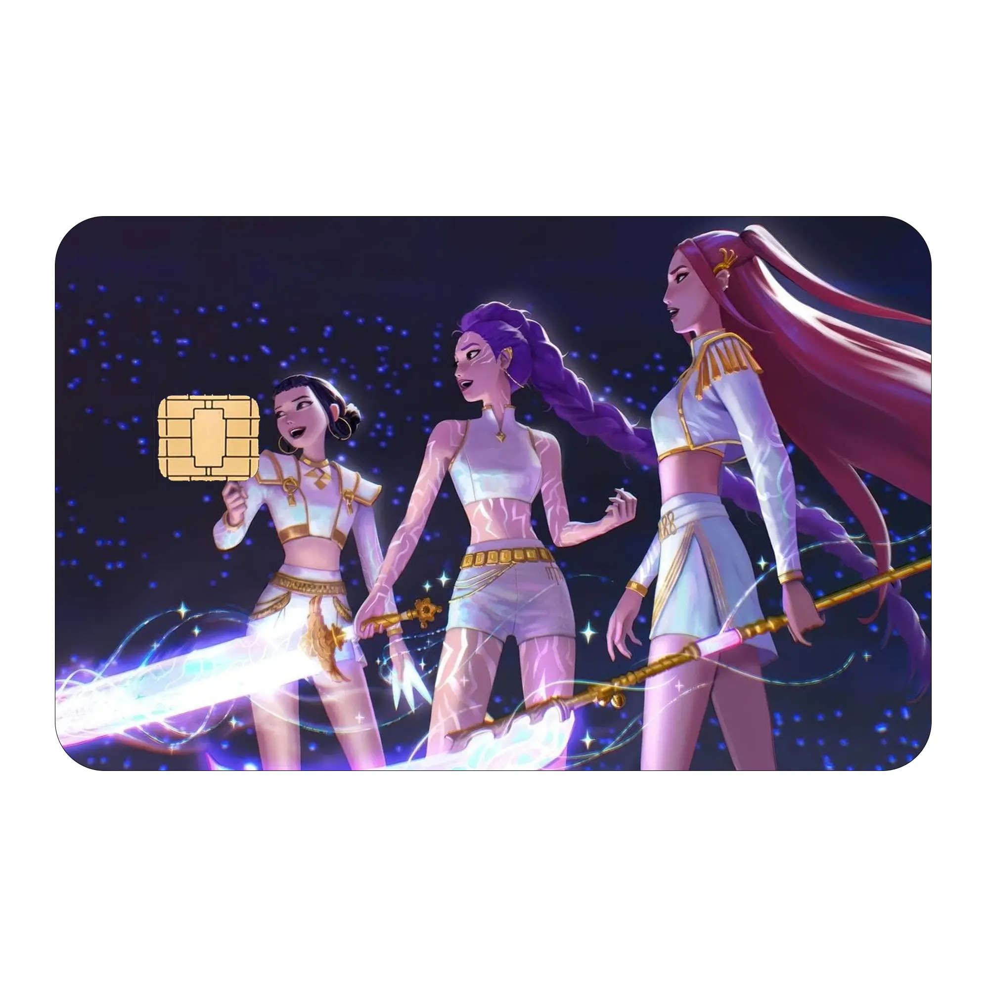 K-Pop Demon Hunters Credit Card Cover, KPop Fantasy Card Skin, Demon Hunter Vinyl Card Sticker, Gift for Music Fans