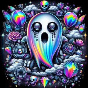 5D DIY Full Drill Round Diamond Painting - Diamond Art Painting Kit Rainbow Flowers Mosaic, Canvas - DIY Decorative Painting, Home Wall Decor, Perfect for Valentine's Day, Independence Day, Birthdays, and Anniversary Gifts, Handicraft.