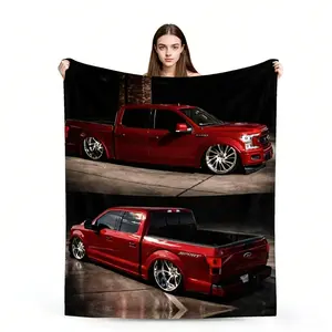 BARLEY ONE Click “Shop Chat”, Send Photos, Custom Car Fleece Blanket, Personalized Car Photo Flannel Throw Blankets, Gifts for Truck Driver Car Lover, Husband, Son, Birthday, Perfect for Father's Day, Mother's Day, Valentine's Day, Unique Memory Gift