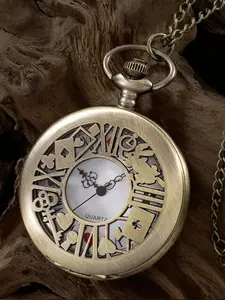New Bronze Quartz Pocket Watch Retro Alice Theme Pocket Fob Watch Pendant Necklace Pocket Watch Men Womens Gift