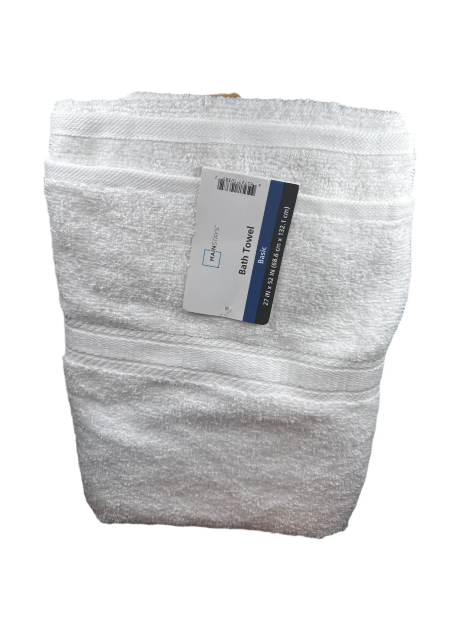 Mainstays Bath Towel Sotf 100% Cotton Highly Absorbent Bath towel,White