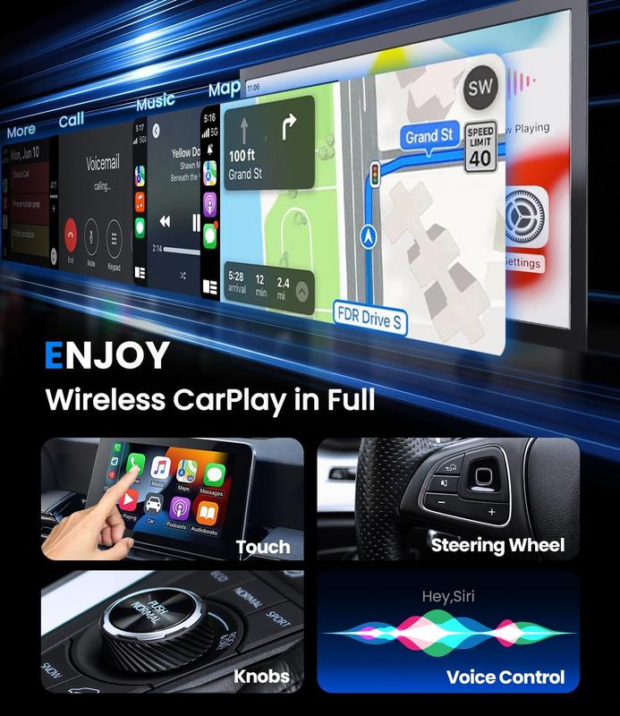 DriveView Wireless CarPlay Adapter 2025 Upgrade Wired CarPlay to Wireless, Mini USB Design for Cars with Built-in Wired Apple CarPlay Plug and Play Easy Use Fast Stable Connection Car Play for iPhone