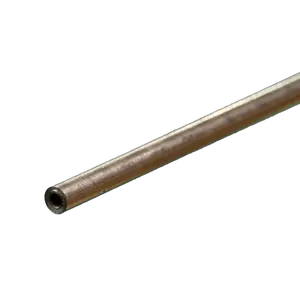 Round Stainless Steel Tube: 1/8" OD x 22 Gauge x 12" Long (1 Piece)