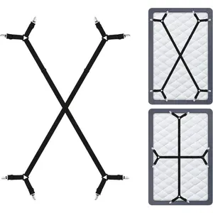 Sheet Straps 2 count Mattress Sheet Holder Straps for / Size Bed Suspenders  XL Adjustable Elastic Bands and Corner Clips