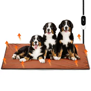 TURBRO Pet Heating Pad, Electric Heated Dog Bed for Large Breeds, Air Valve Design