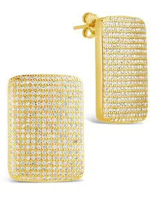 Beignet CZ Stud Earrings