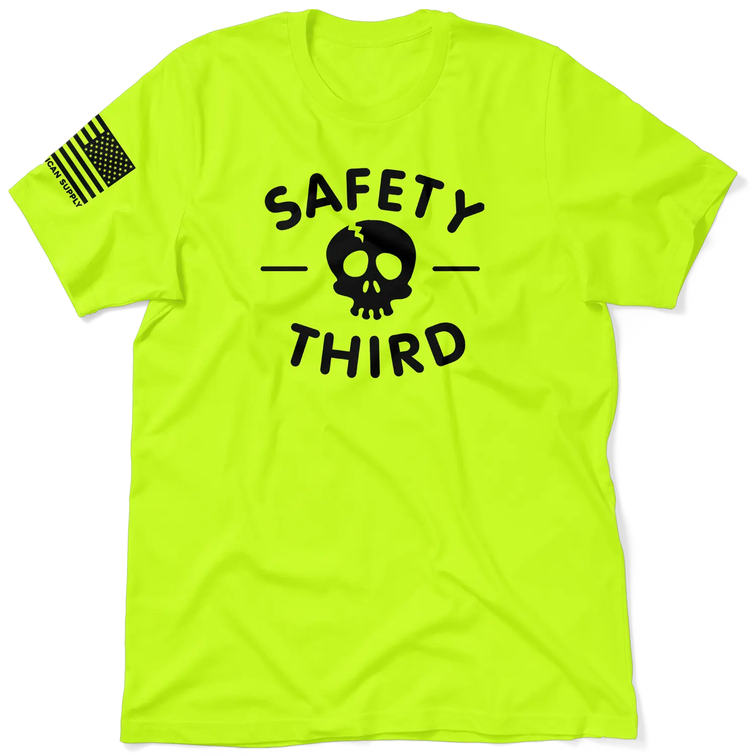 Safety Third - Men's Hi Visibility Safety Yellow Work Stylish T-Shirt Jersey Men's 30-Day Guarantee Cotton/Poly Blend | Graphic tees Apparel