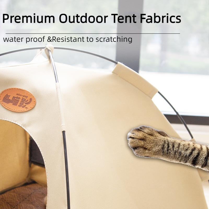 Foldable Pet Tent with Mat - Ideal for Outdoor Travel and Camping - Suitable for Cats and Dogs - Perfect Nest for Pets in All Seasons， cozy  cat  house pet  nest