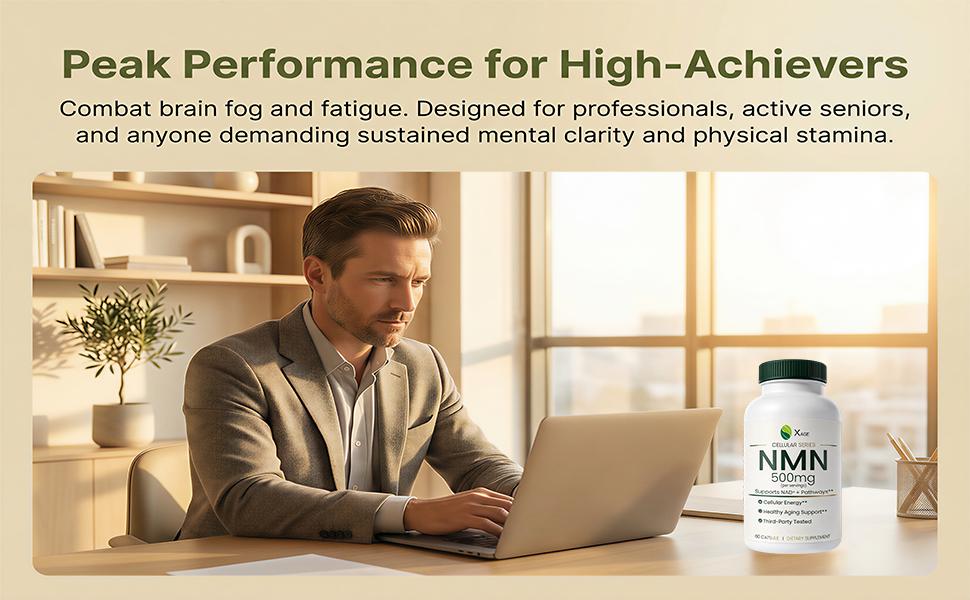 XAGE Cellular NMN 500mg Capsules - Cellular Energy & Healthy Aging Support, Antioxidant Blend