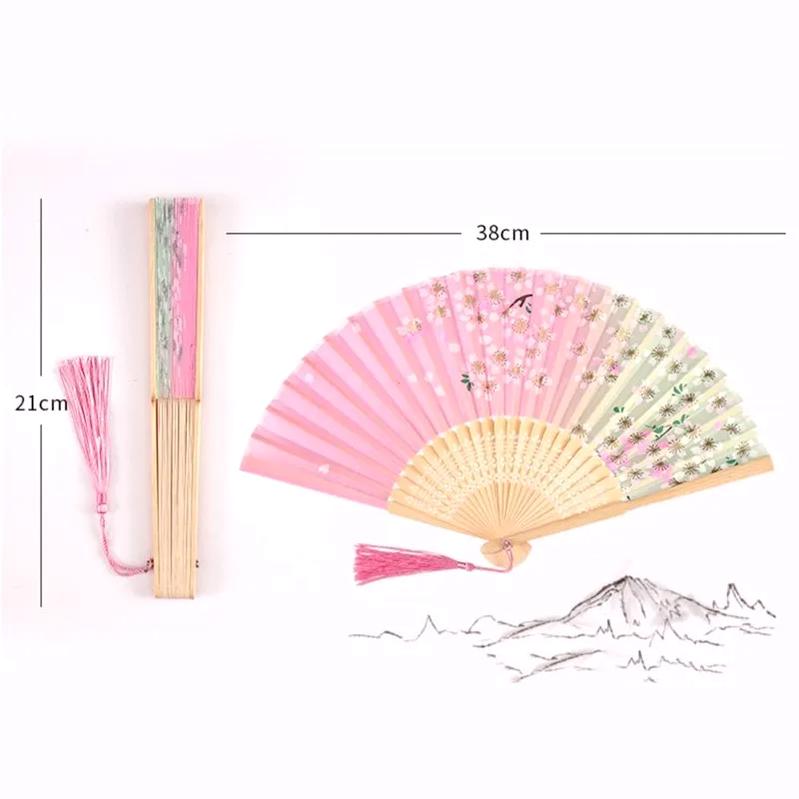 1 Count Chinese Style Folding Fan Elegant Cultural Decorative Handheld Fan For Wedding Party Home Decoration Ideal Gift Choice Viral TikTok Aesthetic Room Decor Must Haves