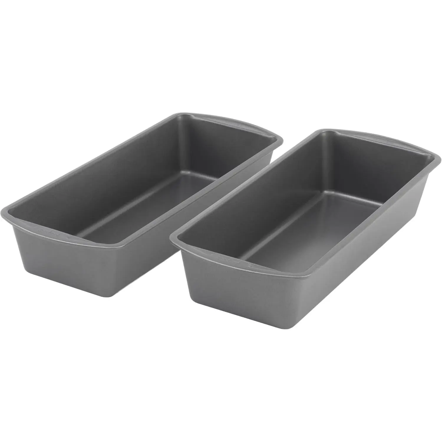 Set of 2 Extra Large 13" x 5" Nonstick Steel Bread Loaf Pans, Gray - Set of Two Loaf Pans, Even Heat Distribution, Scratch-Resistant Nonstick Coating, Durable Construction, Easy to Clean